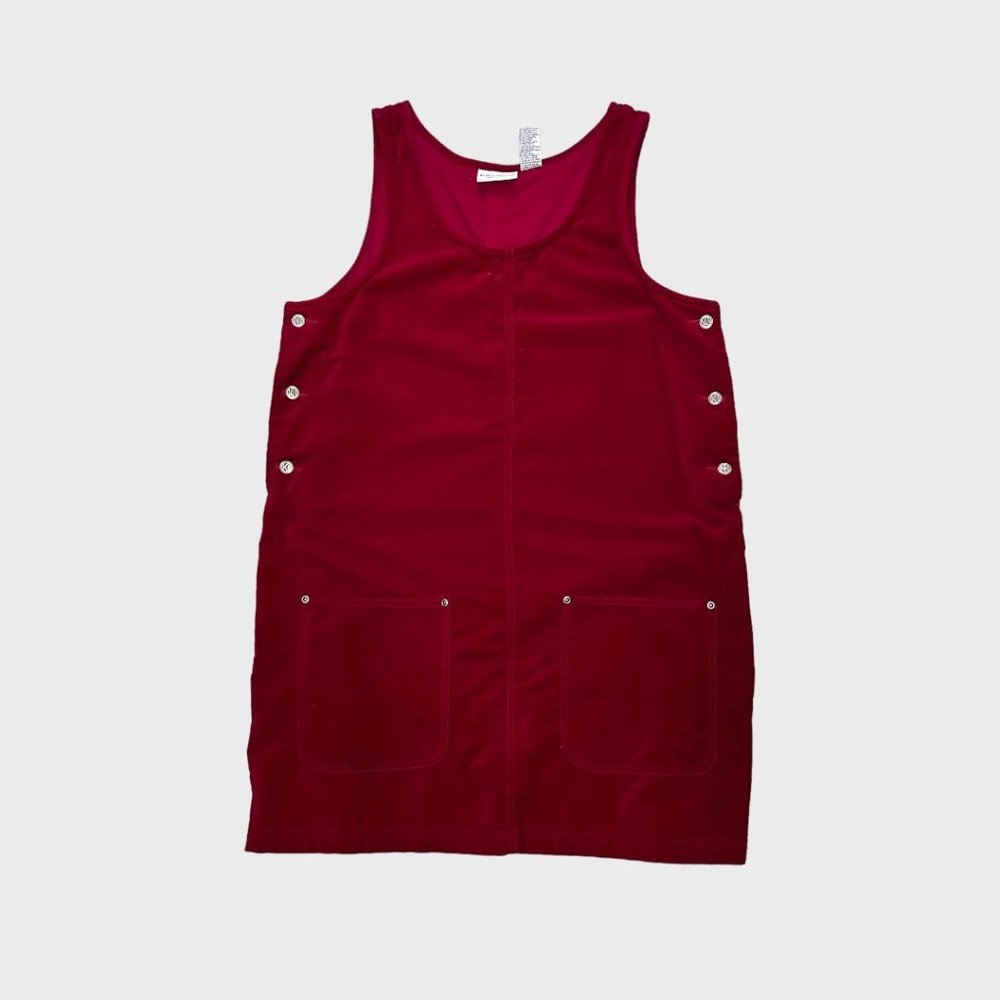 Corduroy Jumper Red Dress